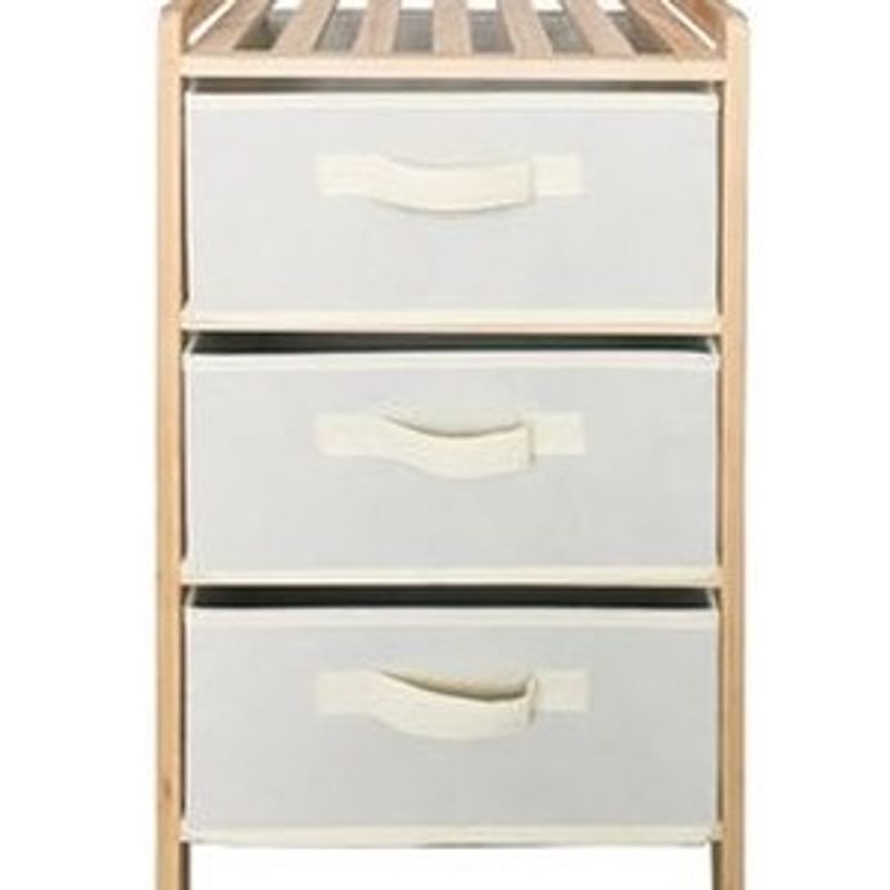 Casa si Gradina - Mobilier - Biblioteci si rafturi - Etajere - Etajera cu 3 Sertare, 32x26x60cm, Bej - Infinity.ro