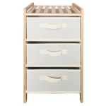 Casa si Gradina - Mobilier - Biblioteci si rafturi - Etajere - Etajera cu 3 Sertare, 32x26x60cm, Bej - Infinity.ro