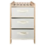 Casa si Gradina - Mobilier - Biblioteci si rafturi - Etajere - Etajera cu 3 Sertare, 32x26x60cm, Bej - Infinity.ro