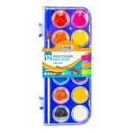 Carti si Birotica - Rechizite - Pictura si desen - Acuarele si culori - Set Acuarele Pastile S-COOL, 12 Culori Intense (28 mm), Include Pensula, Cutie Plastic cu Paleta de Amestec pe Capac - Infinity.ro