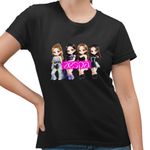 Fashion, accesorii si bijuterii - Femei - Imbracaminte femei - Tricouri si topuri femei - Tricou Femei Aespa Kpop Fest, negru, marime S - Infinity.ro