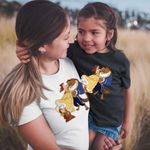 Fashion, accesorii si bijuterii - Femei - Imbracaminte femei - Tricouri si topuri femei - Tricou Femei Frumoasa si Bestia Castel, negru, marime 2XL - Infinity.ro
