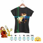Fashion, accesorii si bijuterii - Femei - Imbracaminte femei - Tricouri si topuri femei - Tricou Femei Frumoasa si Bestia Castel, negru, marime 2XL - Infinity.ro