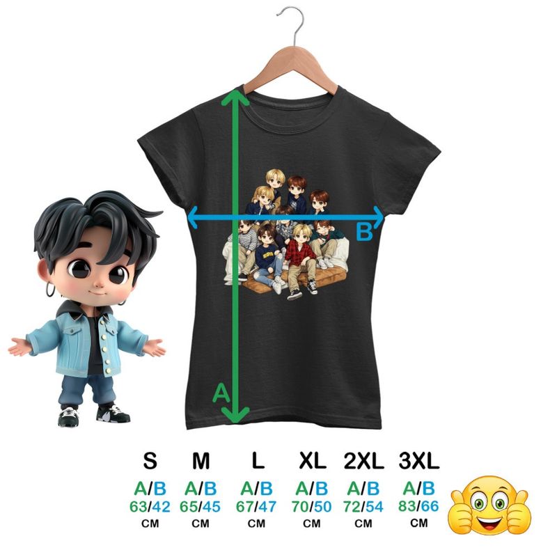 Fashion, accesorii si bijuterii - Femei - Imbracaminte femei - Tricouri si topuri femei - Tricou Femei NCT 127 Cartoon Kpop Merch, negru, marime S - Infinity.ro