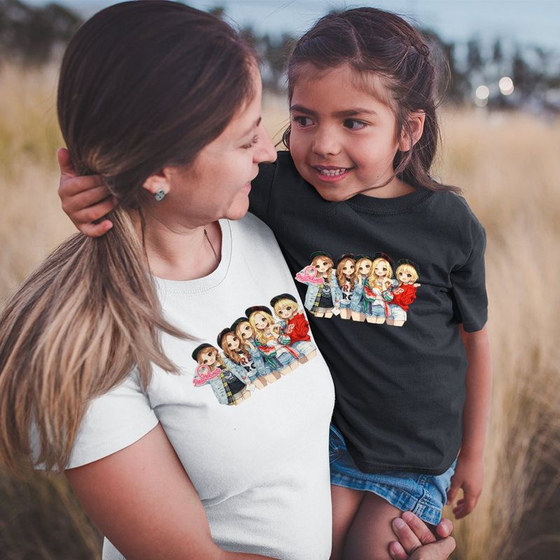 Fashion, accesorii si bijuterii - Femei - Imbracaminte femei - Tricouri si topuri femei - Tricou Femei Red Velvet Cartoon Chibi Kpop, negru, marime S - Infinity.ro