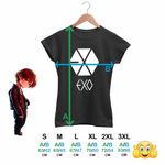 Fashion, accesorii si bijuterii - Femei - Imbracaminte femei - Tricouri si topuri femei - Tricou Femei EXO Kpop Merch, negru, marime S - Infinity.ro