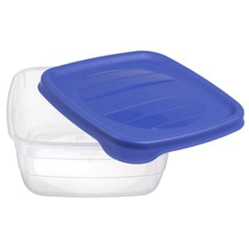 Casa si Gradina - Bucatarie si vesela - Organizare si depozitare bucatarie - Cutii alimentare - Set caserole transparente cu capac bleu pentru depozitarea alimentelor în frigid - Infinity.ro
