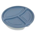 Casa si Gradina - Bucatarie si vesela - Organizare si depozitare bucatarie - Cutii alimentare - Caserola Rotunda din Plastic cu 3 Compartimente & Capac Gri 1.1L - Infinity.ro