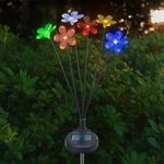Casa si Gradina - Corpuri si surse de iluminat - Iluminat exterior - Lampi solare - Lampa solara tip stick cu buchet de flori colorate, 73 cm - Infinity.ro