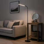 Casa si Gradina - Corpuri si surse de iluminat - Veioze si lampi - Lampadare - Lampadar LED cu USB, Metal, Negru, 25,5x180-210cm - Infinity.ro