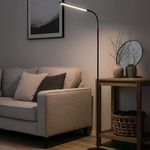 Casa si Gradina - Corpuri si surse de iluminat - Veioze si lampi - Lampadare - Lampadar LED cu USB, Metal, Negru, 25,5x180-210cm - Infinity.ro