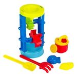 Jucarii, Copii si Bebe - Jucarii si jocuri - Jucarii de exterior - Jucarii pentru plaja si nisip - Set de joaca cu moara de apa, 5 accesorii, Multicolor - Infinity.ro