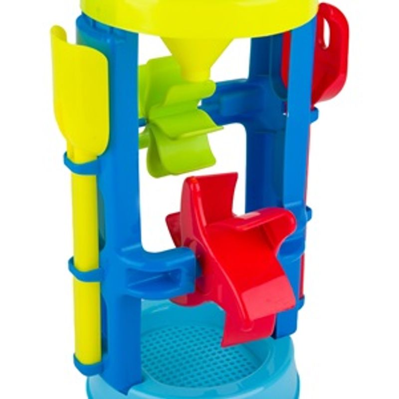Jucarii, Copii si Bebe - Jucarii si jocuri - Jucarii de exterior - Jucarii pentru plaja si nisip - Set de joaca cu moara de apa, 5 accesorii, Multicolor - Infinity.ro