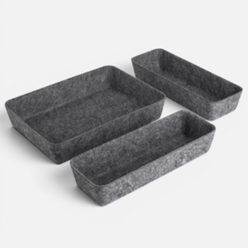 Casa si Gradina - Mobilier - Organizare si depozitare - Organizatoare pentru sertare si dulapuri - Organizatoare din Pasla pentru Sertar - 3buc - Infinity.ro