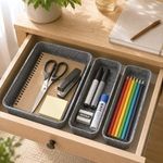 Casa si Gradina - Mobilier - Organizare si depozitare - Organizatoare pentru sertare si dulapuri - Organizatoare din Pasla pentru Sertar - 3buc - Infinity.ro