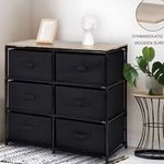 Casa si Gradina - Mobilier - Comode si corpuri - Comode - Comoda cu 6 Sertare Textile, Suprafata din Lemn, 75x30x69cm - Infinity.ro