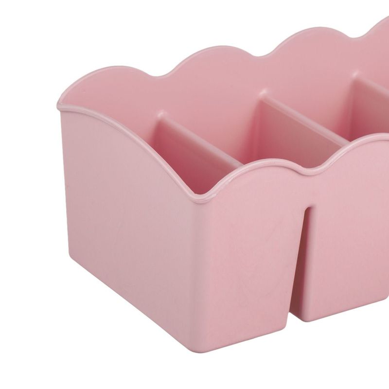 Casa si Gradina - Mobilier - Organizare si depozitare - Organizatoare pentru sertare si dulapuri - Organizator de sertare cu 5 compartimente, Roz, Plastic, 23x10x7.5 cm - Infinity.ro