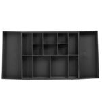 Casa si Gradina - Mobilier - Organizare si depozitare - Organizatoare pentru sertare si dulapuri - Organizator extensibil pentru sertare, 12 compartimente, gri antracit, 52x25,5x3,8 cm - Infinity.ro