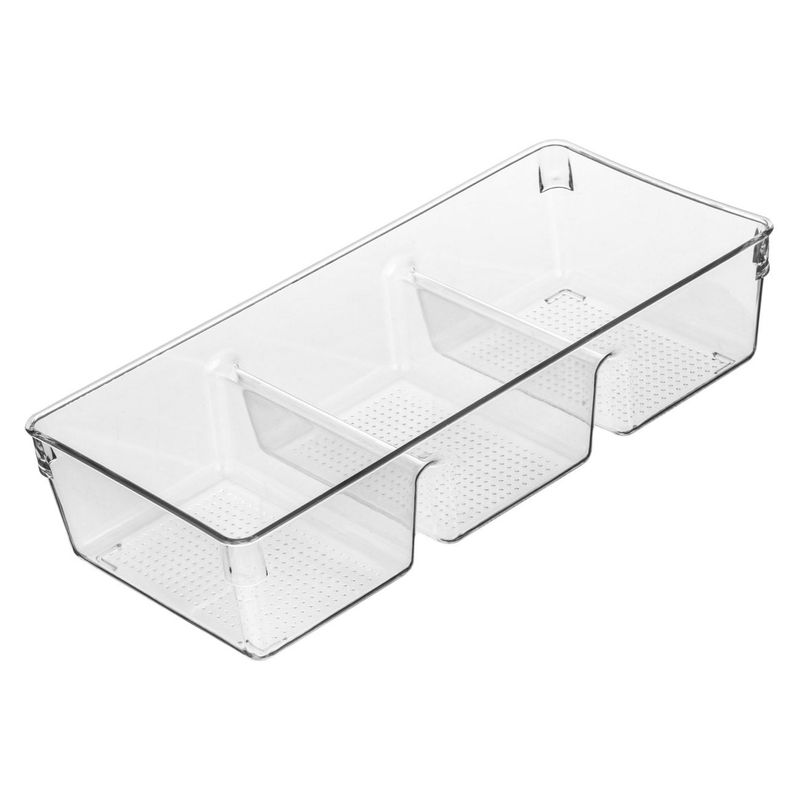 Casa si Gradina - Mobilier - Organizare si depozitare - Organizatoare pentru sertare si dulapuri - Organizator Modular din Plastic Transparent cu 3 Compartimente pentru Sertare - Infinity.ro