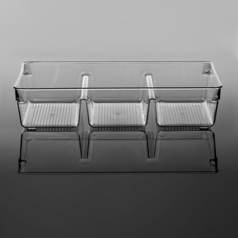 Casa si Gradina - Mobilier - Organizare si depozitare - Organizatoare pentru sertare si dulapuri - Organizator Modular din Plastic Transparent cu 3 Compartimente pentru Sertare - Infinity.ro
