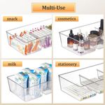 Casa si Gradina - Mobilier - Organizare si depozitare - Organizatoare pentru sertare si dulapuri - Organizator Modular din Plastic Transparent cu 3 Compartimente pentru Sertare - Infinity.ro