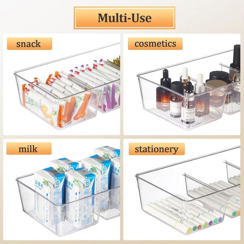 Casa si Gradina - Mobilier - Organizare si depozitare - Organizatoare pentru sertare si dulapuri - Organizator Modular din Plastic Transparent cu 3 Compartimente pentru Sertare - Infinity.ro