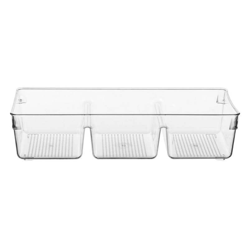 Casa si Gradina - Mobilier - Organizare si depozitare - Organizatoare pentru sertare si dulapuri - Organizator Modular din Plastic Transparent cu 3 Compartimente pentru Sertare - Infinity.ro