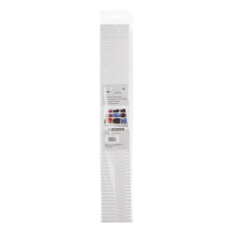 Casa si Gradina - Mobilier - Organizare si depozitare - Organizatoare pentru sertare si dulapuri - Separatoare de Sertare din Plastic Alb - Organizator pentru Lenjerie - Infinity.ro