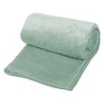 Casa si Gradina - Textile si covoare - Pături și cuverturi - Pături - Patura Catifelata Verde Menta cu Interior Sherpa, 200x150 cm - Infinity.ro