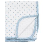 Casa si Gradina - Textile si covoare - Pături și cuverturi - Pături - Patura din bumbac pentru patut, Ecru cu stele, 90x80cm - Infinity.ro