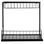 Casa si Gradina - Mobilier - Biblioteci si rafturi - Rafturi - Raft Metalic Glisant cu Suport, 36x27x28,5cm, Negru - Infinity.ro