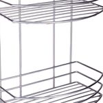 Casa si Gradina - Mobilier - Biblioteci si rafturi - Rafturi - Raft Metalic Suspendabil pentru Baie, 2 Nivele, 25x15x30cm, Argintiu - Infinity.ro