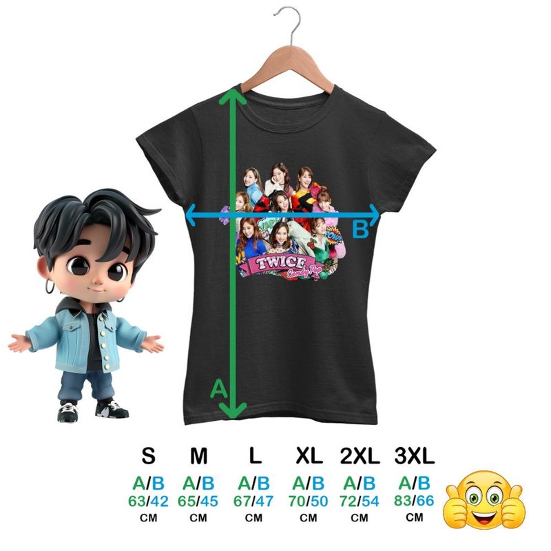 Fashion, accesorii si bijuterii - Femei - Imbracaminte femei - Tricouri si topuri femei - Tricou Femei Twice Kpop Merch, negru, marime S - Infinity.ro