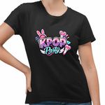 Fashion, accesorii si bijuterii - Femei - Imbracaminte femei - Tricouri si topuri femei - Tricou Femei Kpop Party, negru, marime S - Infinity.ro