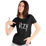 Fashion, accesorii si bijuterii - Femei - Imbracaminte femei - Tricouri si topuri femei - Tricou Femei Itzy Kpop Yeji Merch, negru, marime S - Infinity.ro