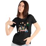 Fashion, accesorii si bijuterii - Femei - Imbracaminte femei - Tricouri si topuri femei - Tricou Femei Kpop Enhypen Cartoon Merch, negru, marime S - Infinity.ro