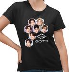Fashion, accesorii si bijuterii - Femei - Imbracaminte femei - Tricouri si topuri femei - Tricou Femei Got7 Kpop Bambam Youngjae, negru, marime S - Infinity.ro