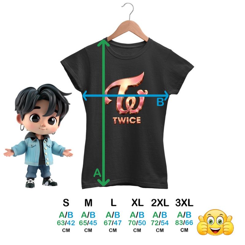 Fashion, accesorii si bijuterii - Femei - Imbracaminte femei - Tricouri si topuri femei - Tricou Femei Twice Kpop Party Merch, negru, marime S - Infinity.ro