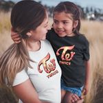 Fashion, accesorii si bijuterii - Femei - Imbracaminte femei - Tricouri si topuri femei - Tricou Femei Twice Kpop Party Merch, negru, marime S - Infinity.ro