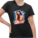 Fashion, accesorii si bijuterii - Femei - Imbracaminte femei - Tricouri si topuri femei - Tricou Femei Jeon Somi Vibe Kpop, negru, marime S - Infinity.ro
