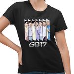 Fashion, accesorii si bijuterii - Femei - Imbracaminte femei - Tricouri si topuri femei - Tricou Femei Got7 Kpop Jin-young, negru, marime S - Infinity.ro