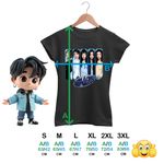 Fashion, accesorii si bijuterii - Femei - Imbracaminte femei - Tricouri si topuri femei - Tricou Femei NewJeans Kpop Merch, negru, marime S - Infinity.ro