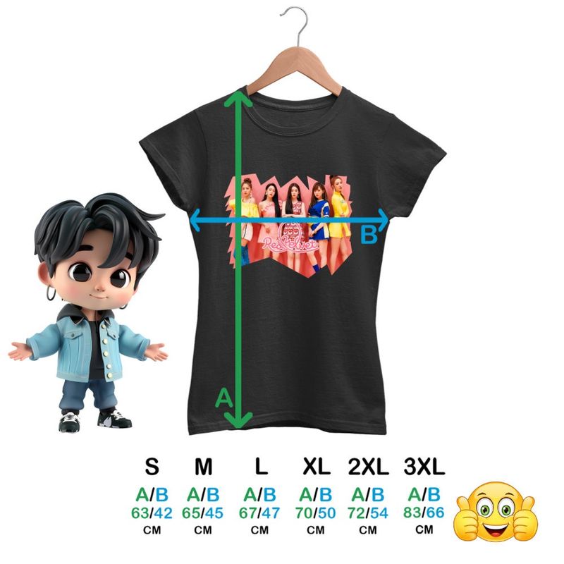 Fashion, accesorii si bijuterii - Femei - Imbracaminte femei - Tricouri si topuri femei - Tricou Femei Red Velvet Kpop Merch, negru, marime S - Infinity.ro