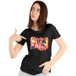 Fashion, accesorii si bijuterii - Femei - Imbracaminte femei - Tricouri si topuri femei - Tricou Femei Red Velvet Kpop Merch, negru, marime S - Infinity.ro