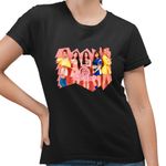 Fashion, accesorii si bijuterii - Femei - Imbracaminte femei - Tricouri si topuri femei - Tricou Femei Red Velvet Kpop Merch, negru, marime S - Infinity.ro