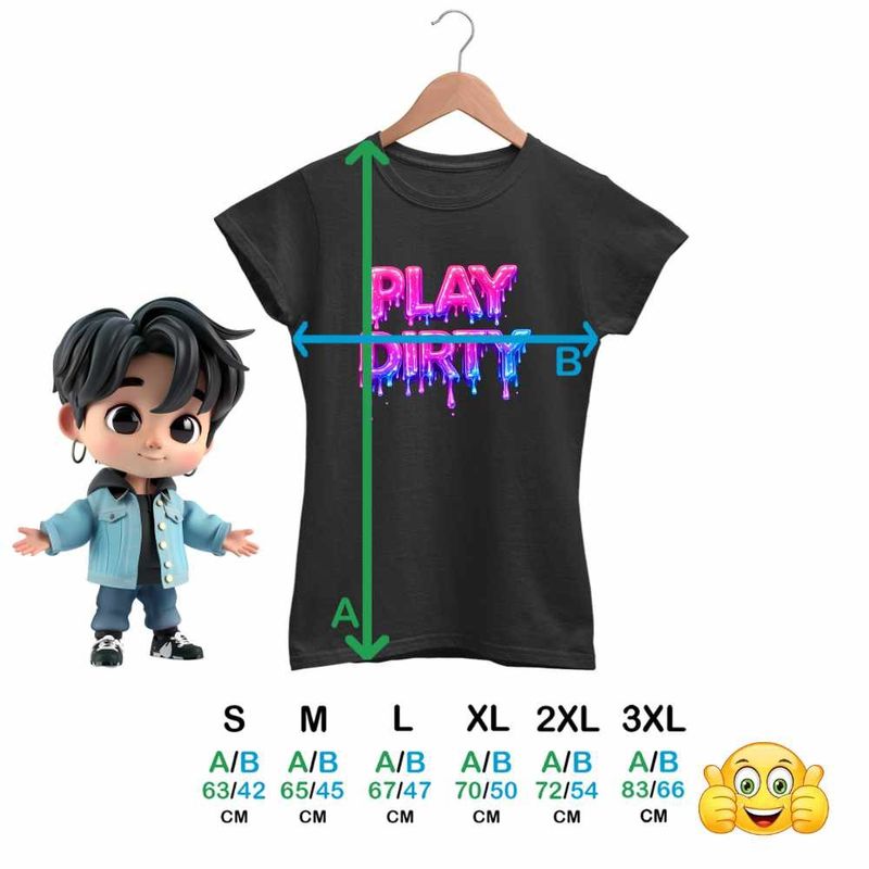 Fashion, accesorii si bijuterii - Femei - Imbracaminte femei - Tricouri si topuri femei - Tricou Femei Play Dirty Kpop Jeon Somi, negru, marime S - Infinity.ro