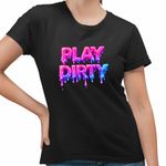 Fashion, accesorii si bijuterii - Femei - Imbracaminte femei - Tricouri si topuri femei - Tricou Femei Play Dirty Kpop Jeon Somi, negru, marime S - Infinity.ro