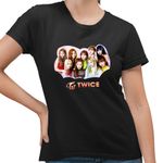 Fashion, accesorii si bijuterii - Femei - Imbracaminte femei - Tricouri si topuri femei - Tricou Femei Twice Jihyo Kpop Merch, negru, marime S - Infinity.ro