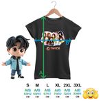 Fashion, accesorii si bijuterii - Femei - Imbracaminte femei - Tricouri si topuri femei - Tricou Femei Twice Jihyo Kpop Merch, negru, marime S - Infinity.ro