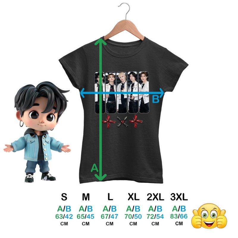Fashion, accesorii si bijuterii - Femei - Imbracaminte femei - Tricouri si topuri femei - Tricou Femei Tomorrow X Together Kpop Party Merch, negru, marime S - Infinity.ro